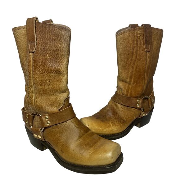 Durango Boots RD592 Western Cowboy Brown Leather Riding Harness Mid Calf 7M - Picture 1 of 9